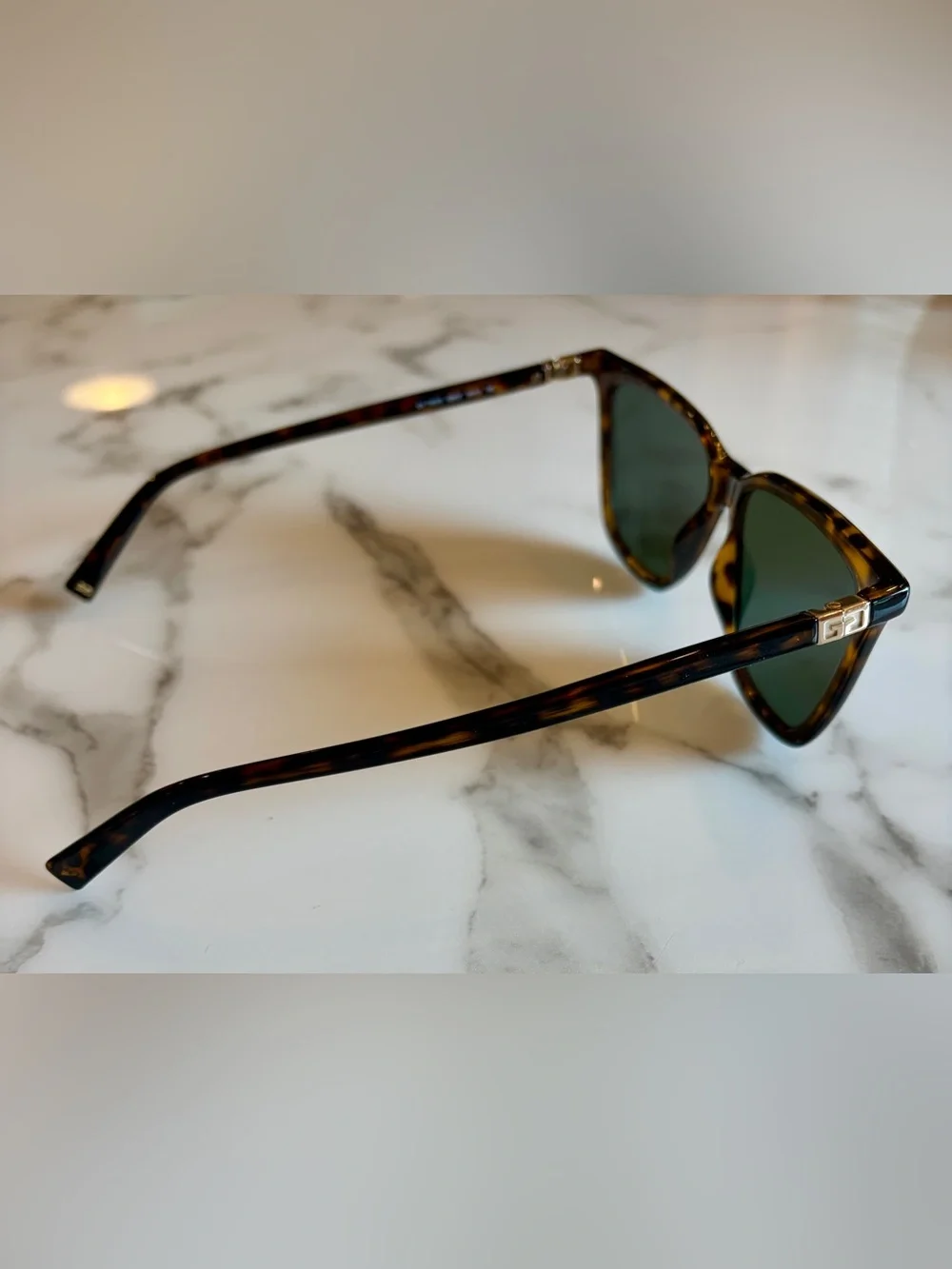 Givenchy GV7160/S Tortoise Wayfarer Sunglasses 55mm Green Lenses w/Case